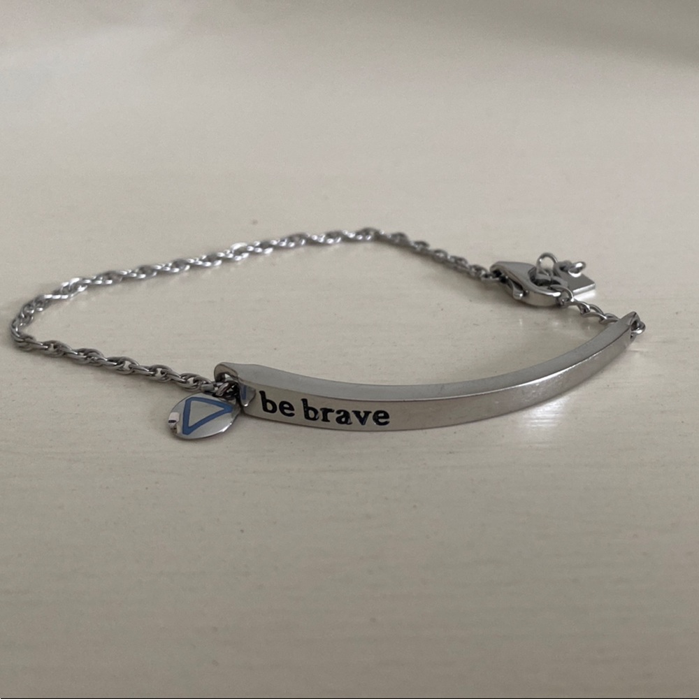 Silver 'Be Brave' Bracelet